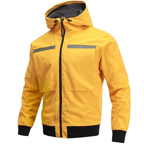 Vestes pour hommes Mode pour hommes Sports de plein air Veste à capuche Automne et hiver Coupe-vent Coupe-vent décontracté Plus Taille Zip Up Sweat à capuche pour hommes