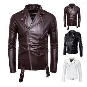 Heren Jassen Heren PU Leren Jas Jas Lente Herfst Mannelijke Faux Biker Uitloper Chaqueta Cuero Casual Kleding