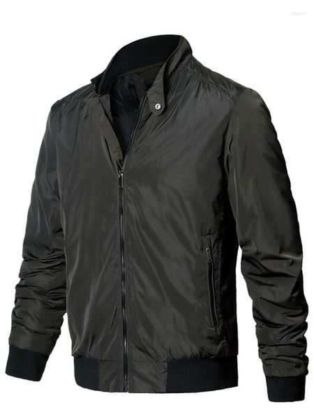 Chaquetas para hombres Cuello de soporte para hombres Casual Algodón Grueso Abrigo al aire libre Moda Cortavientos Ropa fresca Otoño Invierno 21Q1786