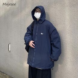 Giubbotti da uomo Uomo Autunno Baggy Chic All-match Semplice con cappuccio Maschi Cappotti Stile giapponese Harajuku Bello College High Street