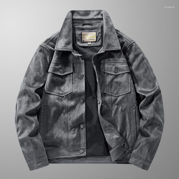 Hommes vestes hommes automne extérieur mode ample printemps coupe-vent 2023 veste en cuir confortable imperméable couleur unie