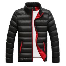 Chaquetas para hombres Hombres Otoño Invierno Chaqueta Parkas Color Sólido Soporte Cuello Masculino Casual Abrigos de algodón Ropa exterior Tamaño de la UE S3XL 221123