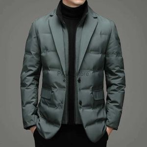 Vestes pour hommes Hommes Business Casual Top Grade Homme Down Jacket 2023 Nouvelle arrivée Classique Costume Col 90% Gery Duck Down Manteau Garder au chaud parkasL231209