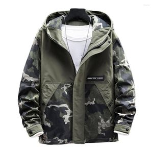 Chaquetas para hombre, chaqueta con capucha de camuflaje para hombre, cazadora Harajuku Otoño Invierno, ropa de moda, abrigo militar del ejército, prendas de vestir, abrigos