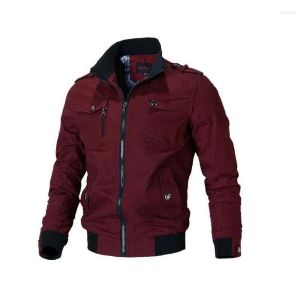 Chaquetas para hombres Hombres Casual Cortavientos Abrigos 2023 Primavera Otoño Outwear Stand Slim Militar Hombre Chaqueta Ejército Verde Abrigo