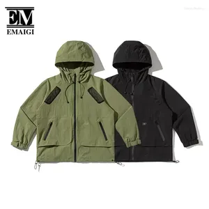 Heren Jackets Men Cityboy Mountain Outdoor Multi Pocket Waterproof Hooded Cargo Women Spring Herfstjas Streetwear bovenkleding