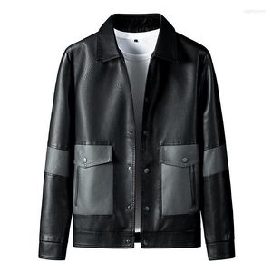 Men's Jackets Men Clothing 2023 Brandontwerper Streetwear Casual Fashion Classic Faux Pu Leather Jacket Biker Coats