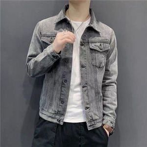 Heren Jackets Men Denim Jacket Streetwear Hip Hop Clothing Turn Down kraag ademende uitloper jeans lente herfst modejas