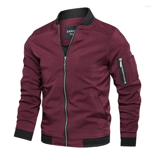 Vestes pour hommes mode masculine décontractée surdimensionnée masculine de vent de vent de baseball veste manteau camping army vêtements streetwear