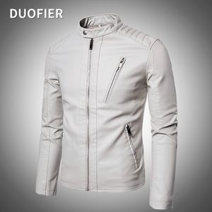 Chaquetas para hombres Chaqueta de cuero de imitación para hombres Chaquetas de otoño para hombres Chaqueta blanca Jaqueta De Couro Masculina Outwear Abrigos de cuero PU para hombre 5XL 230221