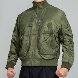 Chaquetas de los hombres Hombres Chaqueta de vuelo Bomber Coat Military Men Clothing Air Force One Pilot Baseball Jacket Primavera Otoño Windbreaker Outwear 3XL 230311