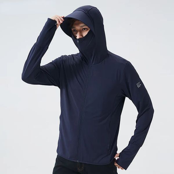Vestes pour hommes Hommes Golf Coupe-vent Protection solaire Vêtements Upf 50 UV Block Hood Mince Vêtements d'extérieur Veste d'été Sport Camping Pêche Manteau de peau 231013