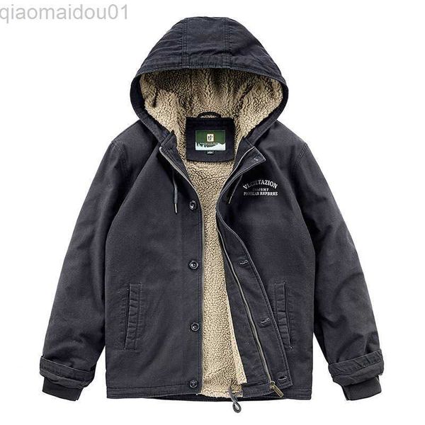 Hommes Vestes Hommes À Capuche Vestes D'hiver Manteaux Décontractés Haute Qualité Mâle Lâche Bomber Veste Outwear Polaire Épais Chaud Parkas Doudounes 4XL L230721