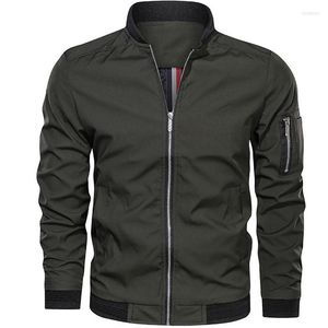 Hommes Vestes Hommes Veste Bomber Mince Mâle Porter Casual Coupe-Vent Homme Pilote Vert Mince Mens Manteau Outwear Hommes de