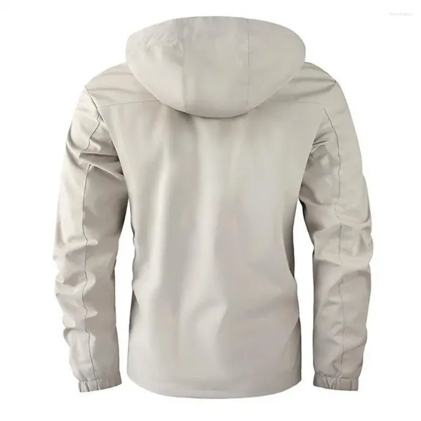 Chaquetas para hombres Chaqueta para hombre Abrigo elegante cortavientos con capucha Múltiples bolsillos Diseño impermeable para actividades al aire libre de invierno Cálido