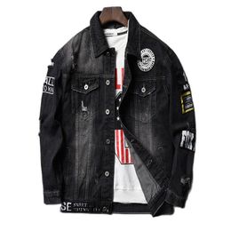 Heren Jackets Men Jacket jas trendy merk denim topkwaliteit mode heren Jean Bomber Cotton Outwear mannelijke cowboy hiphopmen's mannen's mannen