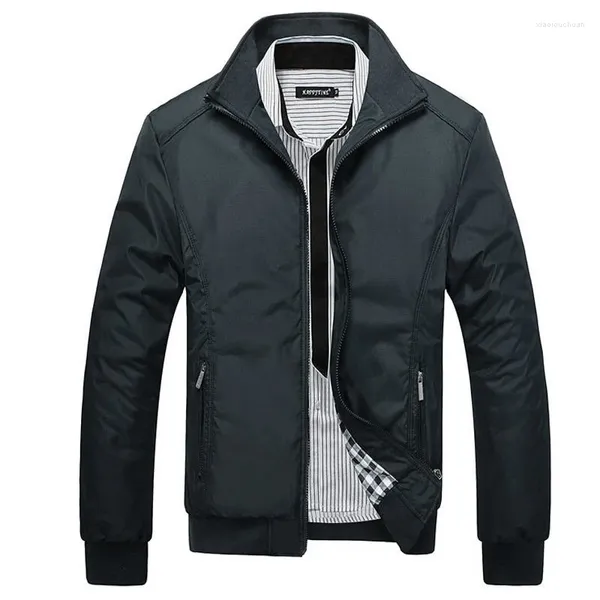 Chaquetas para hombres Chaqueta para hombre Hombre Casual Slim Fit Mandarin Collar Sólido Talla grande 5XL Marca Moda Abrigo Ropa