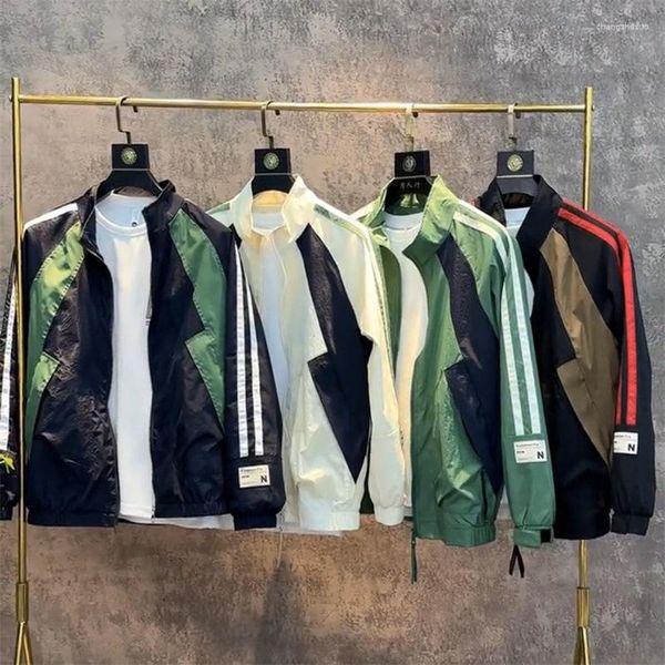 Vestes pour hommes Hommes Veste Printemps Coupe-Vent Mode Coréenne Rétro Lâche Sports Couples Streetwear Femmes Hip Hop Manteaux À Séchage Rapide Harajuku