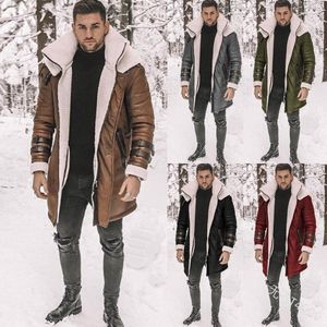 Vestes pour hommes Veste pour hommes Manteau d'hiver Épaissir la fausse fourrure européenne et américaine chaude