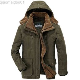 Jaquetas Masculinas Jaquetas Long Down Casacos de Inverno com Capuz Casuais Quentes Parkas 6XL Boa Qualidade Masculino Fit Casacos de Inverno Casacos Cargo com Vários Bolsos L230721