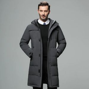 Chaquetas para hombres Hombres Abrigos largos de pato Abrigos de invierno con capucha Casual de alta calidad Masculino al aire libre A prueba de viento Ropa cálida para hombre 231206