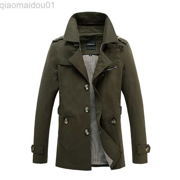 Chaquetas de los hombres Chaquetas largas de los hombres Slim Fit Winter Warm Trench Coats Chaquetas casuales de negocios Hombres de alta calidad Chaquetas con botones de algodón 5XL Venta caliente L230721