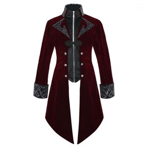 Heren Jassen Mannen Middeleeuwse Steampunk Tailcoat Halloween Party Kostuums Renaissance Piraat Vampier Gothic Jas Vintage Frock Coat Uniform