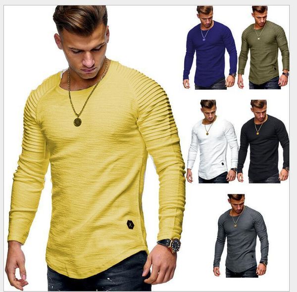 Chaquetas de hombre Hombres personalidad tendencia casual camiseta de hombre negro blanco primavera moda O cuello delgado manga larga top hiphop 230707