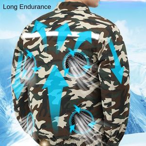 Herenjassen Heren 4 Fan Upgraded Cooling Airconditioning pak Fan Ice Jacket sport Opladen via USB Koeling arbeiders zomer Camping vistop 230612