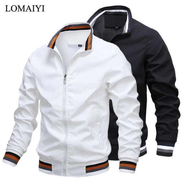 Men's Jackets Hommes automne veste hommes printemps rayé manteau sur taille mâle coupe-vent blanc manteaux décontractés homme Bomber vestes été.BM335 T220926