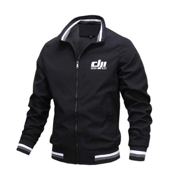 Vestes pour hommes Bomber à capuche DJI Drone Pilot Casual Mince Coupe-vent Vestes Manteau Homme Outwear Sports Coupe-vent Vêtements Grande Taille 4XL T221017