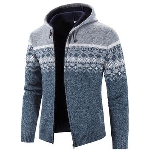 Vestes pour hommes en coton décontracté Coton tricot cardigan pull zip up up slim fit épaissis tricots pull d'hiver
