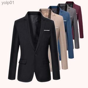 Vestes pour hommes Vêtements masculins pure couleur manteau veste tempérament automne et vestes d'hiver