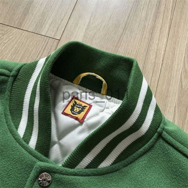 Vestes pour hommes Serviette brodée pour hommes Tiger School Team Veste de baseball pour hommes de haute qualité Patch Work Couverture en cuir Manteau d'hiver x1016