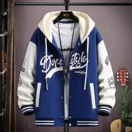 Chaquetas para hombres Jersey de béisbol con capucha para hombres Otoño Chaqueta con capucha casual coreana Harajuku High Street Fashion Ropa para hombres Abrigo de alta calidad 231018