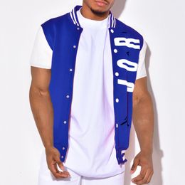 Chaquetas de hombre Chaqueta de hombre Pareja Calle Hip-hop Retro Béisbol Jersey Casual Deportes Moda Versátil Chaqueta de manga corta Top 230531