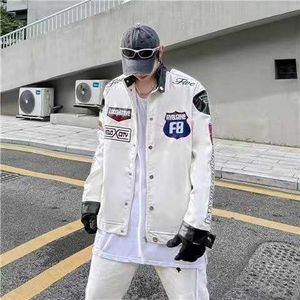 Chaquetas De Hombre Chaquetas De Hombre Y2k Uniforme De Béisbol Bordado Americano Traje De Carreras Chaqueta De Cuero Hombres Y Mujeres Moda Hip Hop Punk Abrigo Suelto Streetwear Amantes Unisex