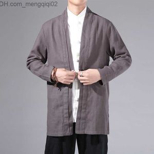 Heren Jackets Heren Kimono Cardigan Chinese stijl Kleding Casual Winddicht jeugdjack Heren Harajuku Jacket Kung Fu Jacket 3XL Z230816