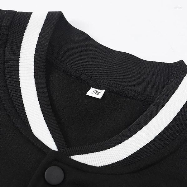 Vestes pour hommes de lettre de lettres Imprimé veste universitaire bouton graphique vintage Couleur de contraste Coats de baseball Streetwear