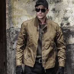 Men's Jackets heren Mege Brand Tactical Jacket heren militaire kleding lente herfst leger multi -zakken licht werken uit het deler worden