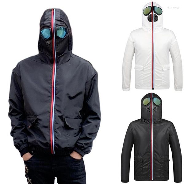 Vestes pour hommes zip up veste à capuche masculine à capuche avec verres de ventre femme grande taille 4xl mince d'été printemps automne coréen