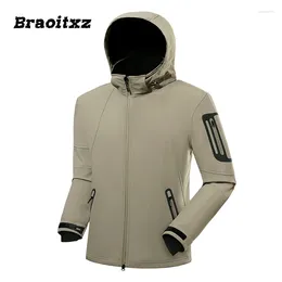 Vestes pour hommes hommes printemps automne extérieur mode vent étanche étanche de veste d'escalade en montagne manteaux détachables à capuche