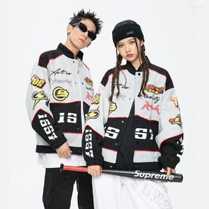 Hommes Vestes Hommes Streetwear Mode Hip Hop Casual Baseball Veste Ville Garçon Fille Japonais Coréen Racing Couple Manteau Homme Survêtement