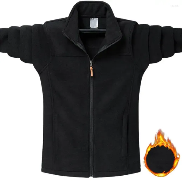 Vestes pour hommes Hommes Veste thermique Élégant Manteau d'hiver Col montant Couleur Bloc Design Chaud Confortable avec poches pour l'automne