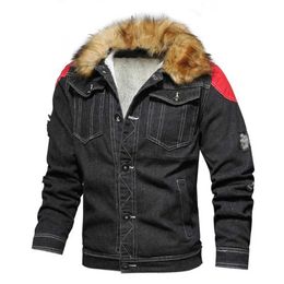 Men's Jackets Hommes hiver Jean veste matelassée Couple chaud Denim manteaux nouveaux hommes grande taille doublure en laine plus épais hiver Denim vestes hommes MY210L231026