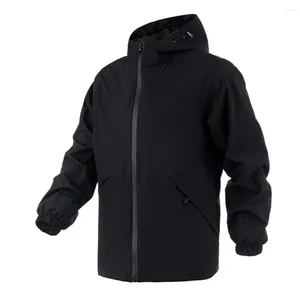 Vestes pour hommes Hommes Femmes Printemps Automne Patchwork Mince Coupe-vent imperméable à manches longues Veste à capuche Top Couple Charge Manteau