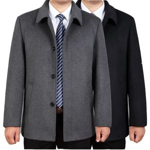 Vestes pour hommes Hommes laine mélanges manteaux automne hiver couleur unie col rabattu haute qualité hommes veste luxueuse marque vêtements Y822 231101