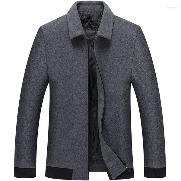 Vestes pour hommes MenCashmere Laine Manteaux Business Casual Revers Haute Qualité Mâle Printemps Automne Noir Vêtements 4XL