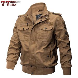 Chaquetas para hombres Chaquetas de algodón 100% para hombre Tallas grandes 5XL Primavera Otoño Multibolsillo Chaqueta de bombardero militar Masculino Casual Air Force Flight Coat Masculino Q231109