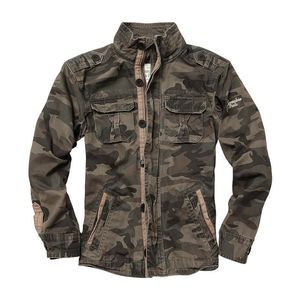 Herenjacks Mens Mens Army Cargo militaire stijl camouflage tactische bovenkleding met zakken losse fit werkkleding kleding voor manmen's